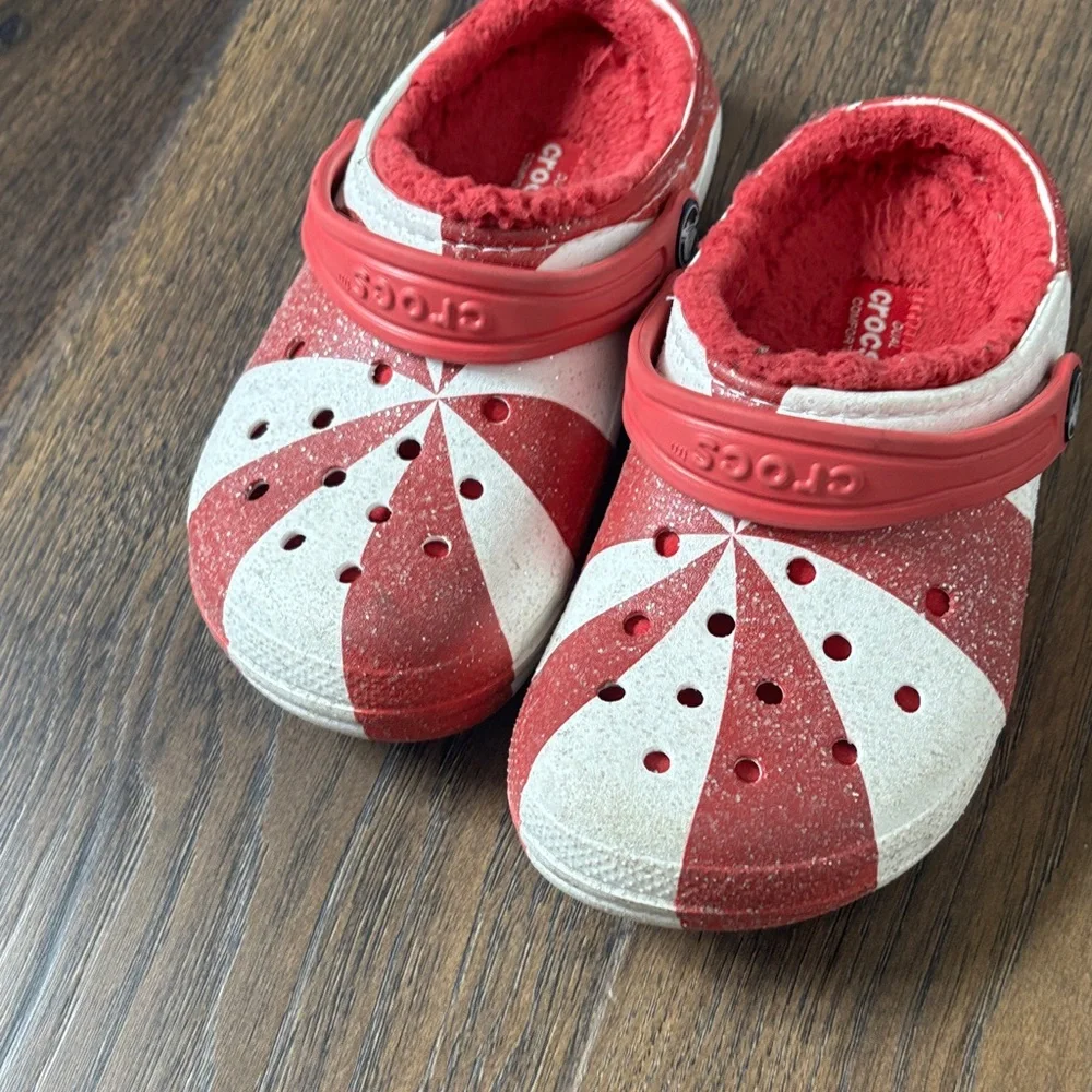 Crocs Kids Red and White Clogs